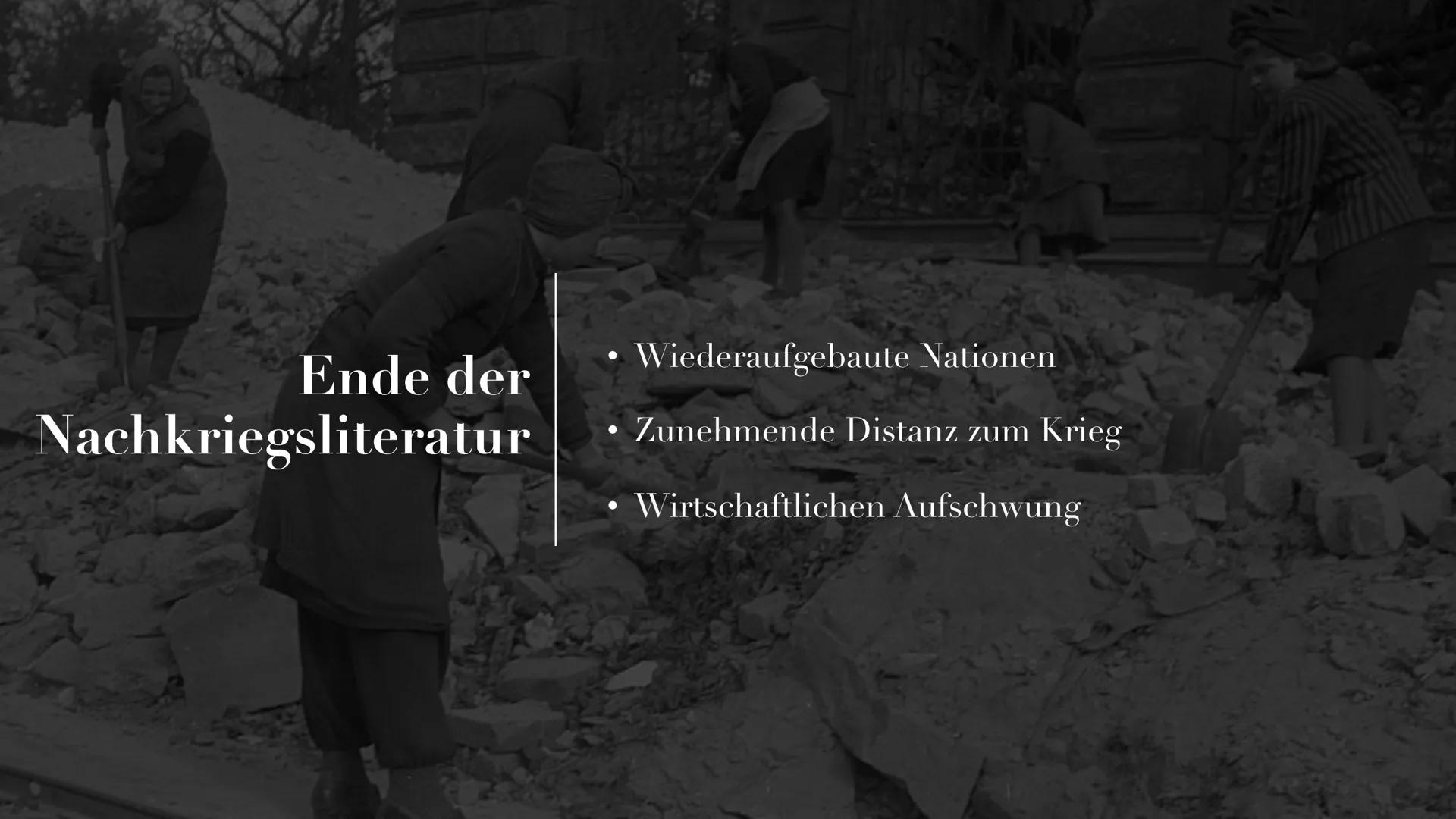 Nachkriegsliteratur Übersicht:
Historischer Hintergrund
Themen/Motive
Epochenmerkmale
Vertreter/Werke der Nachkriegsliteratur
●
●
●
Gruppe 4