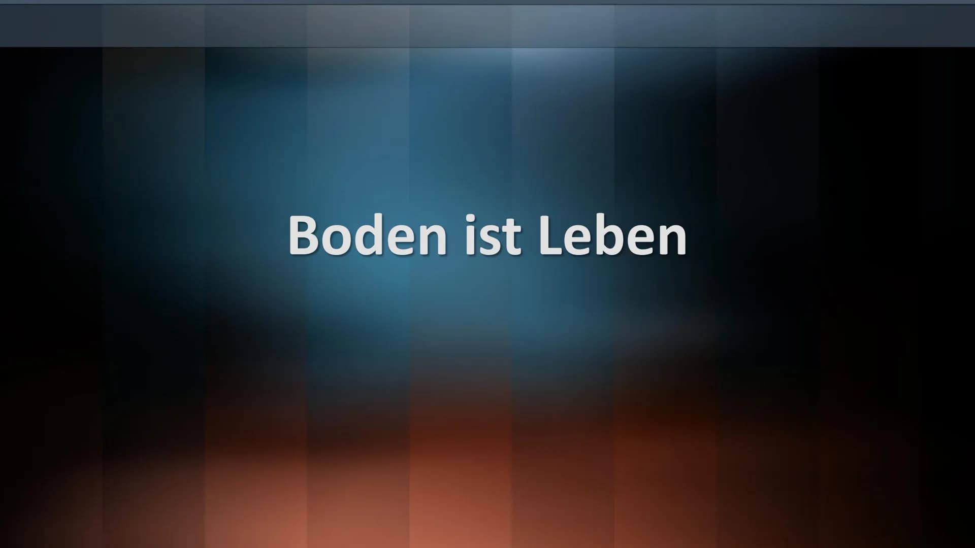 Boden ist Leben Gliederung
1. Übersicht der Bodenbestandteile
Bodenart
2.
3.
4.
5.
6.
Der Humus
Funktion des Bodens
Aufbau des Bodens/Bodenp
