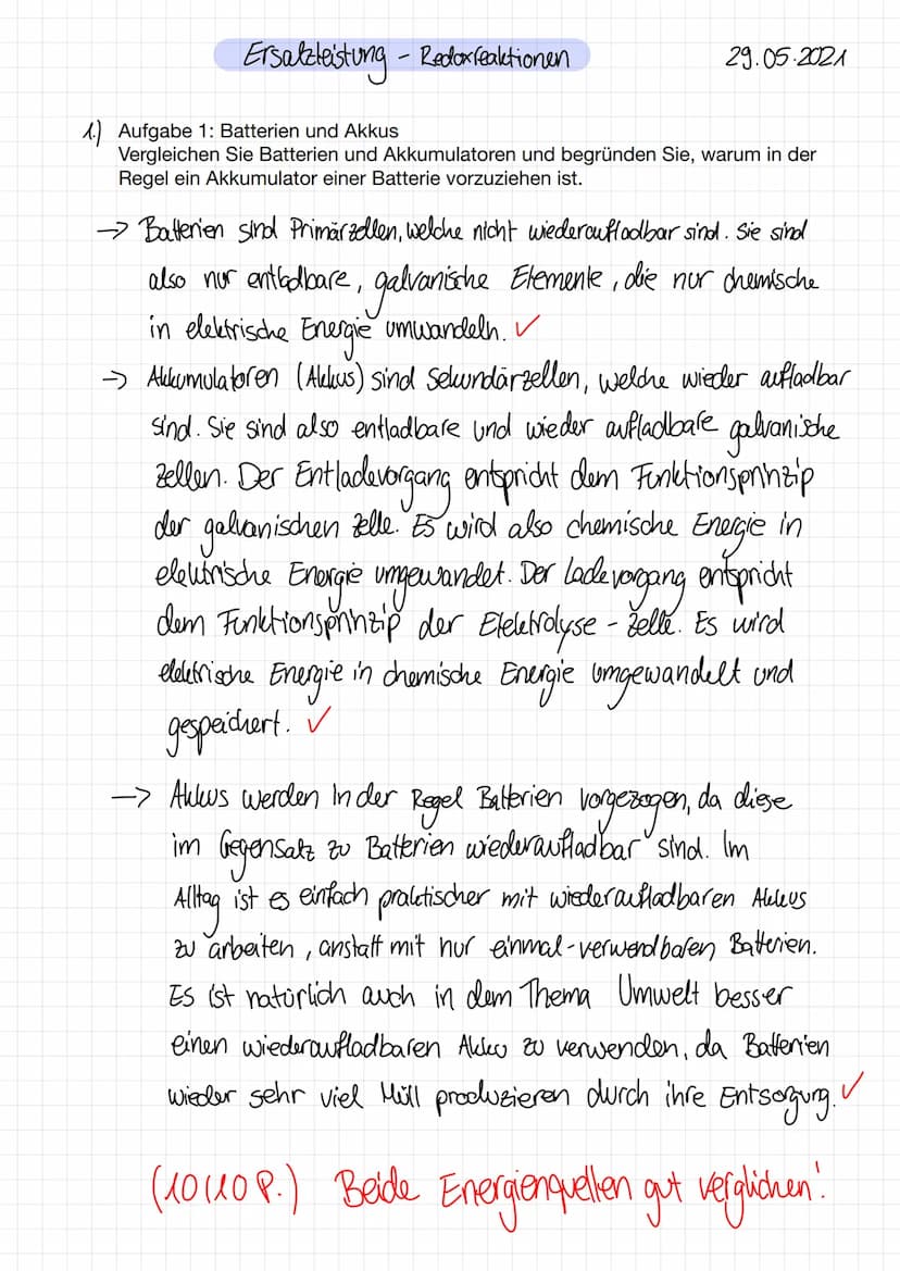 
<p>Die Alkali-Mangan-Batterie ist eine primäre Batterie und wird daher auch als Primärzelle bezeichnet. Sie weist eine hohe Spannung und ei