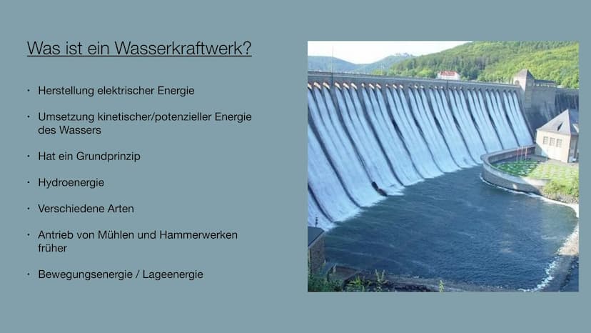 WASSERKRAFTWERKE
Meggi Kanke 10g3
Umwandlung der Energie stürzenden Wassers in elektrische Energie INHALTSVERZEICHNIS
●
●
●
●
●
●
.
Was ist 