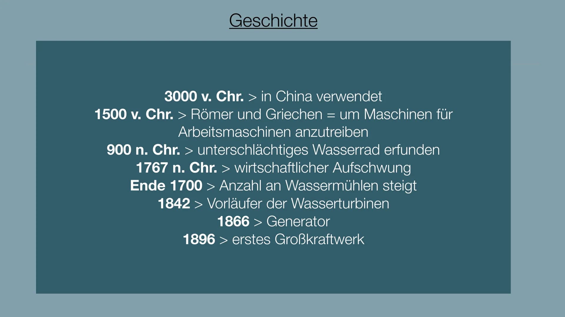 WASSERKRAFTWERKE
Meggi Kanke 10g3
Umwandlung der Energie stürzenden Wassers in elektrische Energie INHALTSVERZEICHNIS
●
●
●
●
●
●
.
Was ist 