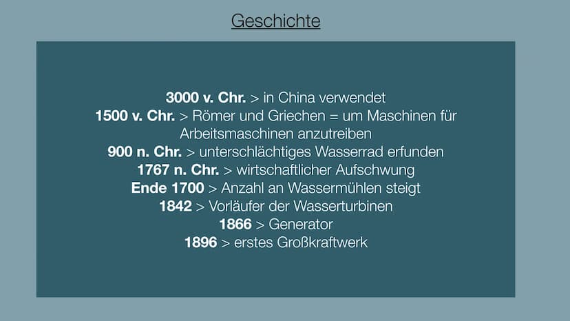 WASSERKRAFTWERKE
Meggi Kanke 10g3
Umwandlung der Energie stürzenden Wassers in elektrische Energie INHALTSVERZEICHNIS
●
●
●
●
●
●
.
Was ist 