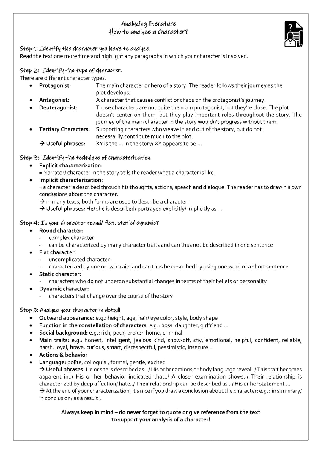How to Write Character Analysis: Simple Examples and Tips