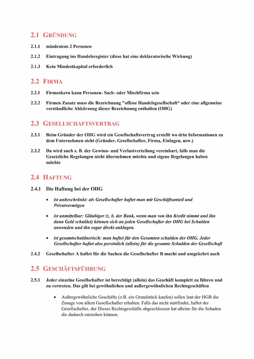 Rechtsformen der Unternehmung
1 EINZELUNTERNEHMEN
1.1 GRÜNDUNG
1.1.1 muss ins Handelsregister eingetragen werden (in Abteilung A)
Firmen Zus