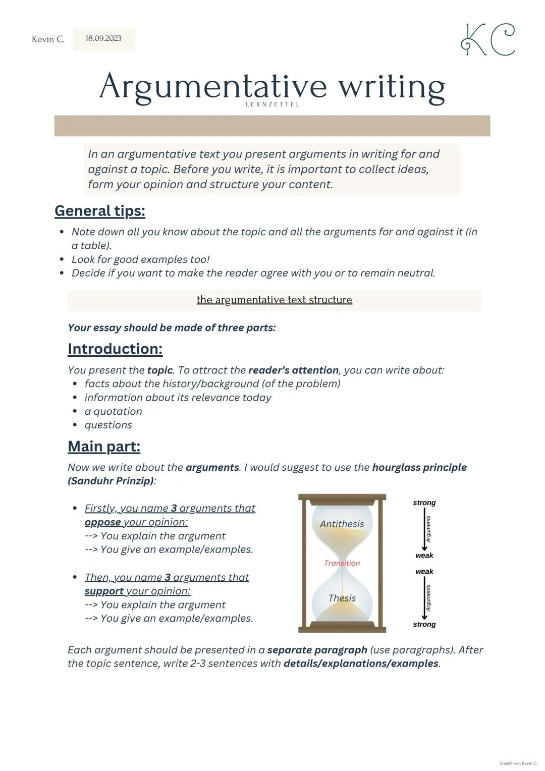 Argumentative writing