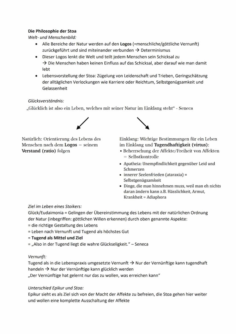 Ethik Zusammenfassung - 12/2 - Glück
Fachbegriffe:
Askese: streng enthaltsame Lebensweise, Entsagung und Selbstüberwindung
● Hedonismus: der