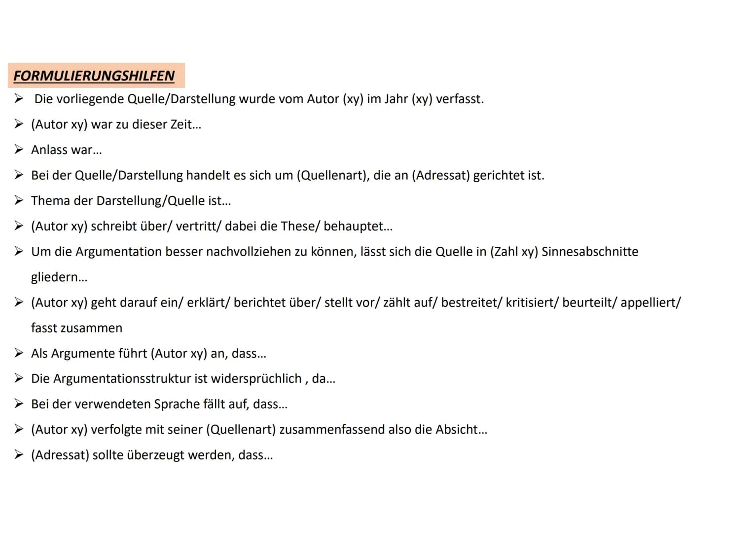 1. Autor
B
Person?
Amt?
Herkunft?
Position?
Denken?
2. Anlass
3. Quelle/Darstellung
Wann?
Wo?
4. Quellen-/Darstellungsart
Textausschnitt?
Ze