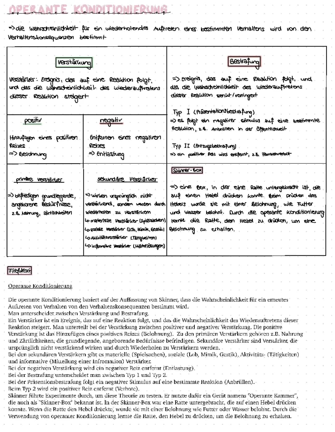 operante Konditionierung 