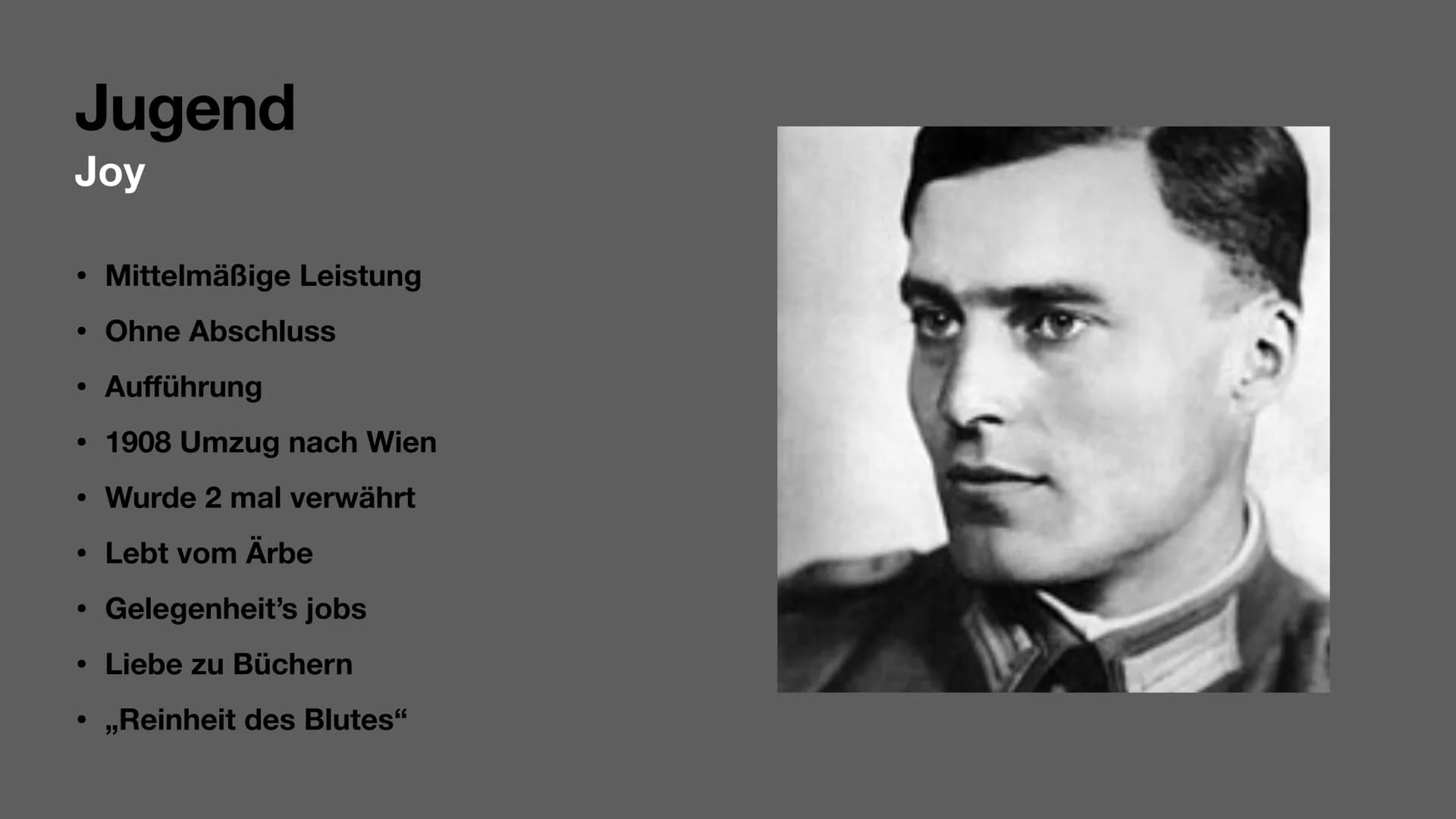Hitler Biografie
Adolf Hitler
von Amy und Joy Gliederung
Biografie
Allgemeinfakten/Familie (J)
• Kindheit (A)
Jugend (J)
1. Weltkrieg (A)
Po