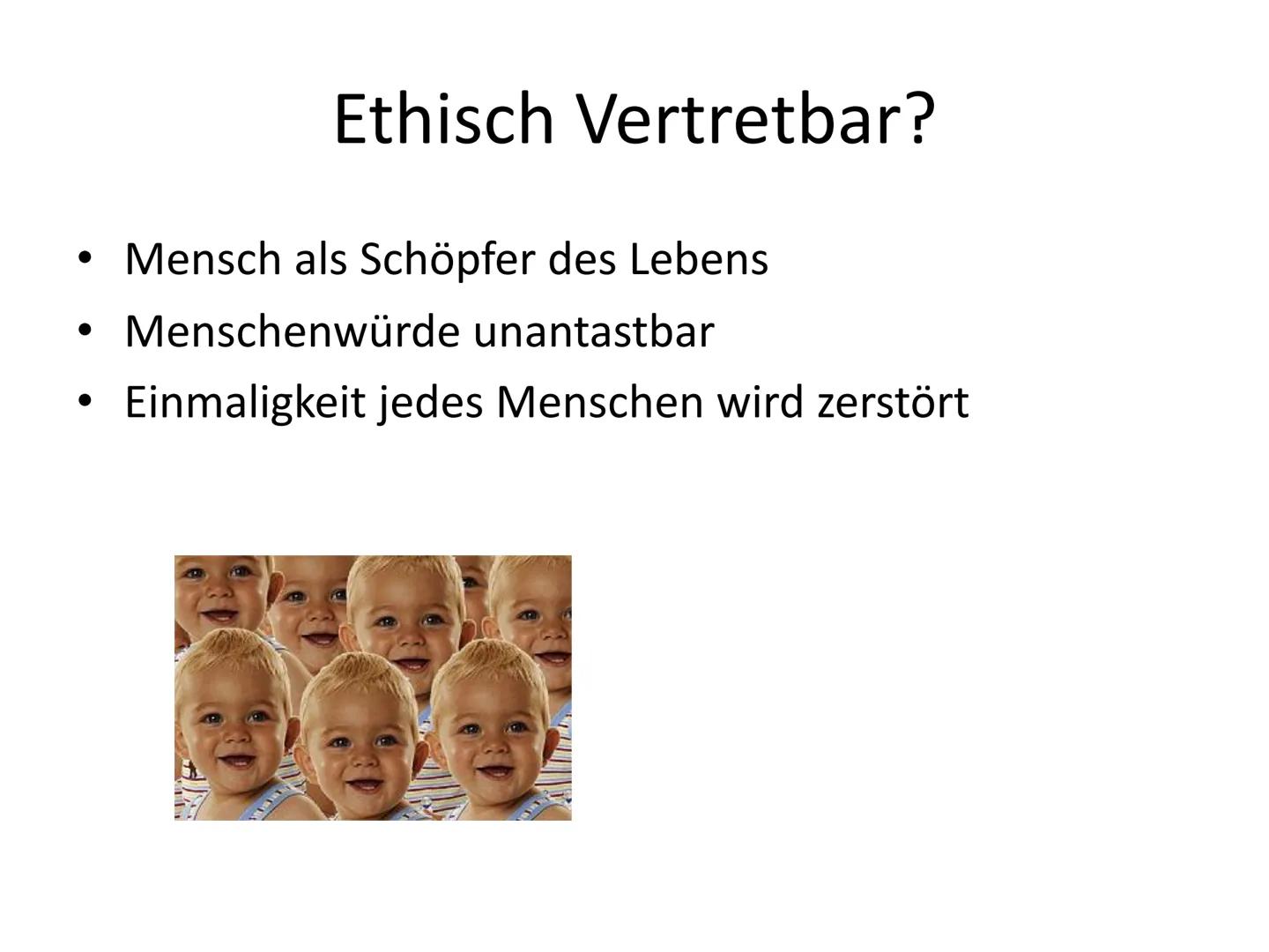 Menschliches Klonen
Frankensteins Traum wird wahr
Aus normalen Körperzellen können Forscher nun die Kopie
eines Menschen herstellen. Darf da