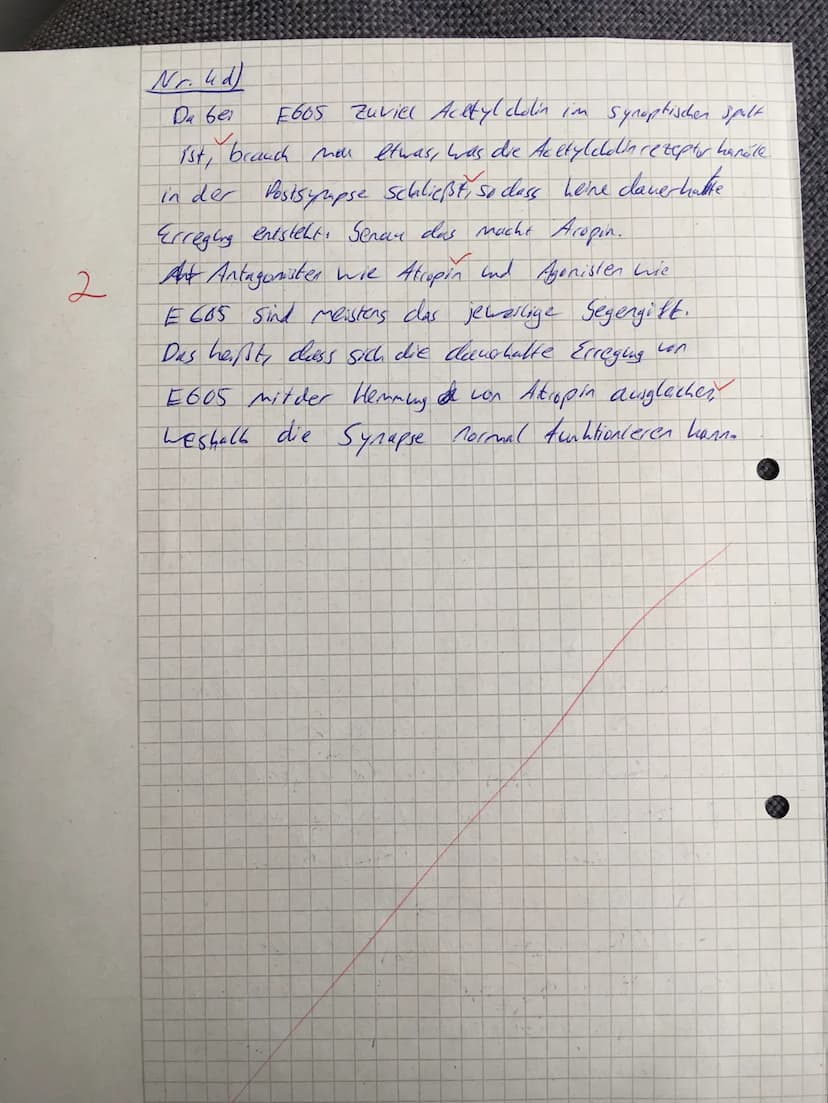 Punkte:
24,5130
Note:
12 su
05.12.2020
Name: Joe Stepan
Klausur Biologie
Myelinscheide
Aufgabe 1
(5.516 Punkten)
Entlang des Axons werden Er