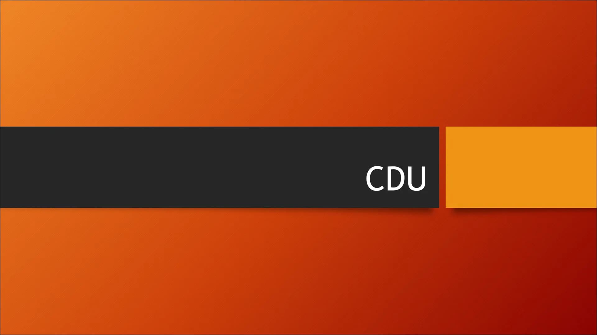 CDU Inhaltsverzeichnis
●
●
●
●
●
●
CDU in Kürze
Geschichte
Personen
Programmatik
Perspektiven
Wahlprogramm CDU in Kürze
• CDU- Christlich De