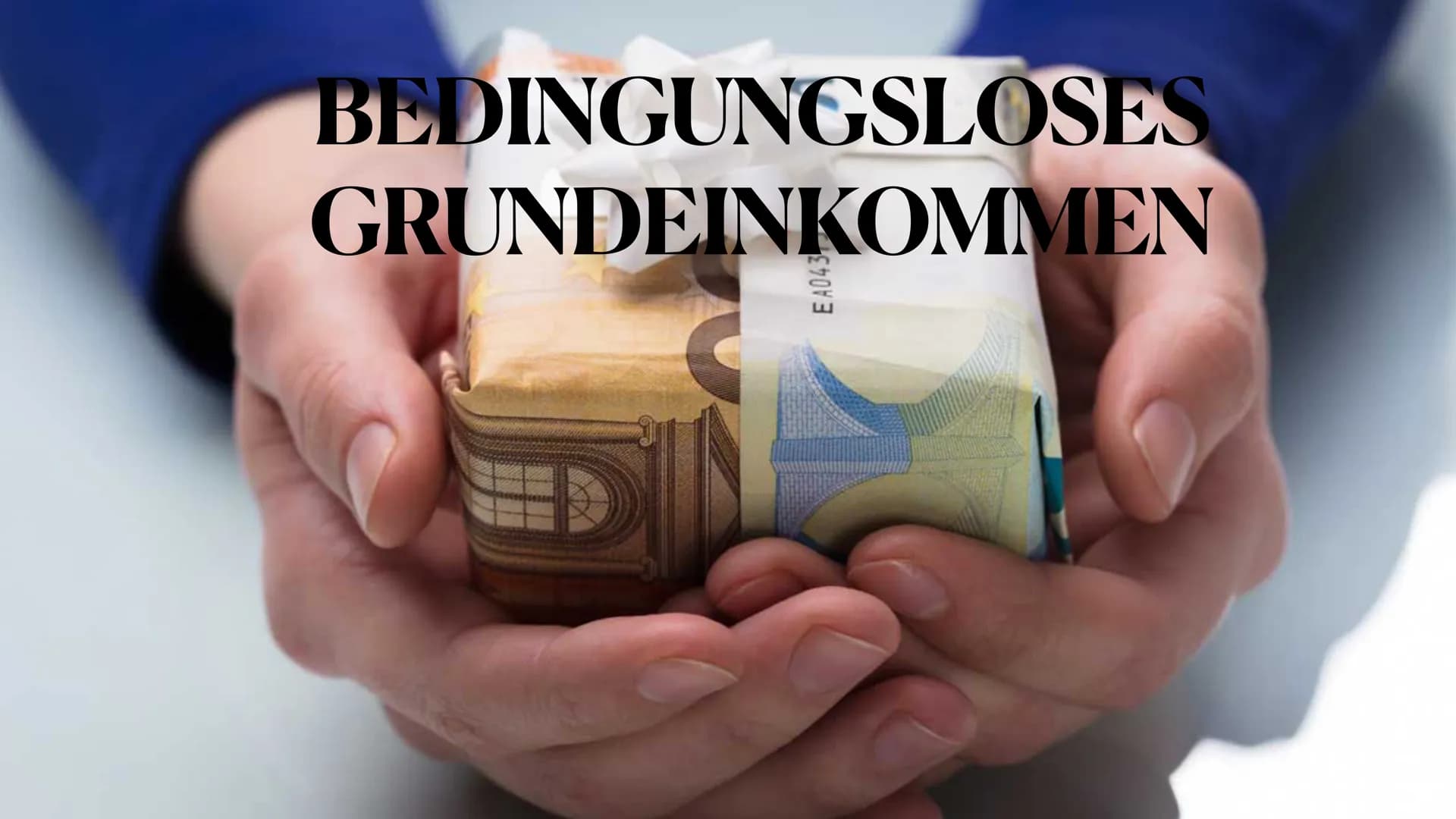 BEDINGUNGSLOSES
GRUNDEINKOMMEN
EA043 Bedingungsloses Grundeinkommen
Inhalt
A Definition
B Pro
C Contra
D Auflistung der Argumente
E Allgemei
