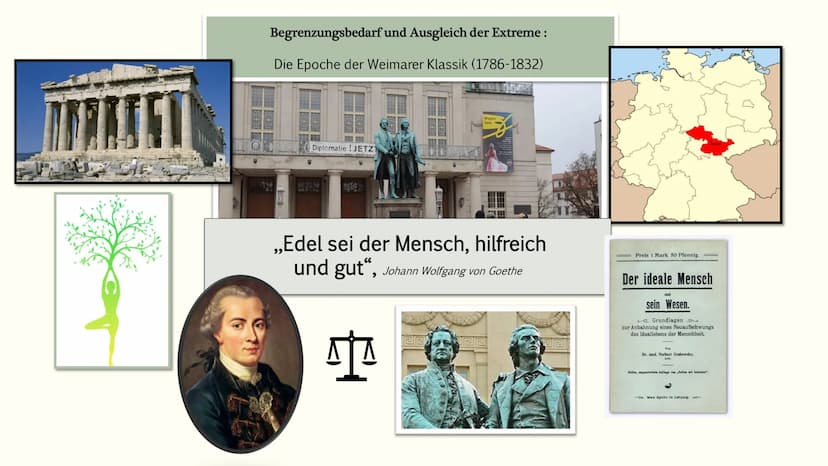 Begrenzungsbedarf und
Ausgleich der Extreme :
Die Epoche der Weimarer
Klassik (1786-1832) اوره
Begrenzungsbedarf und Ausgleich der Extreme :