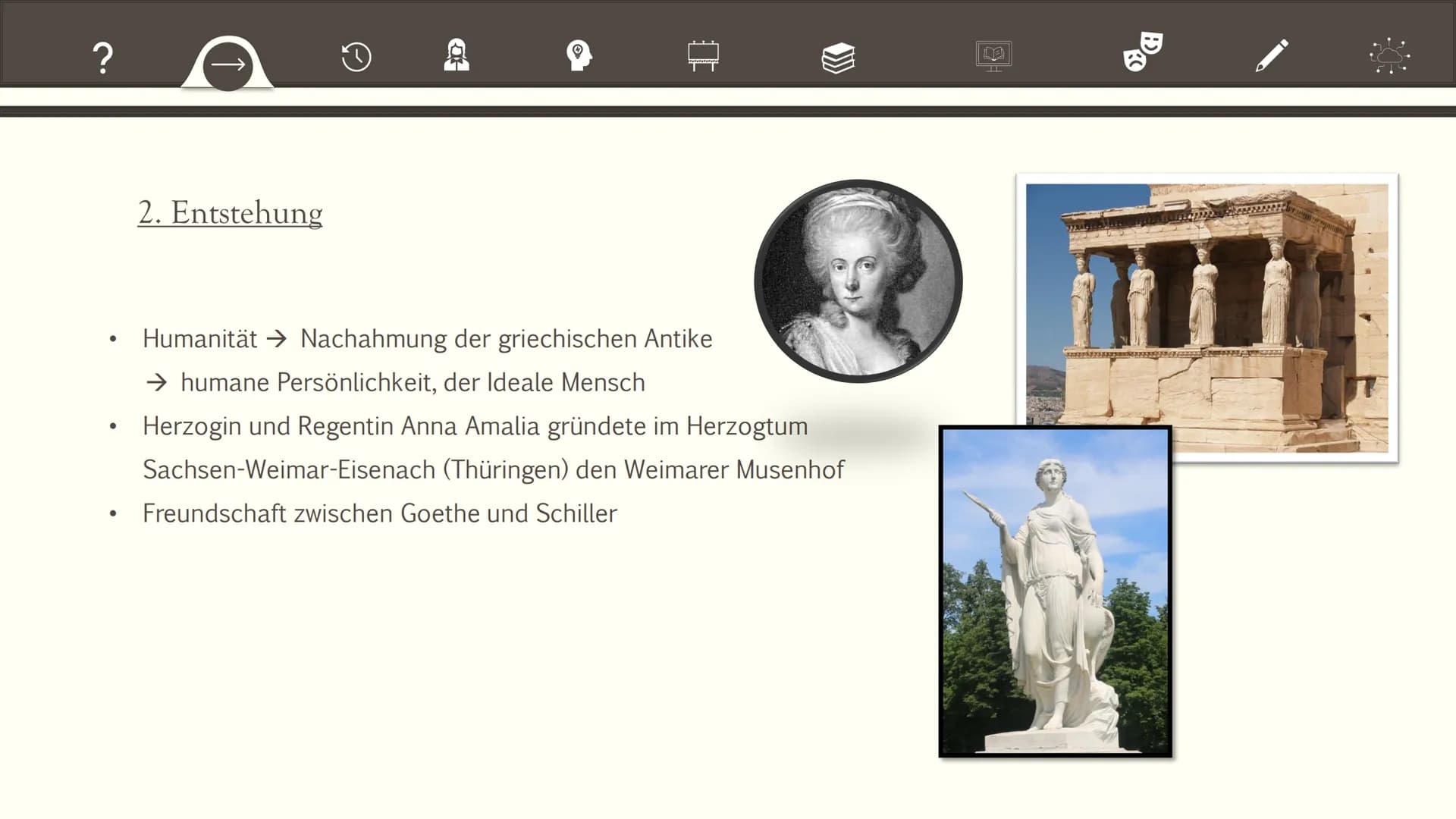 Begrenzungsbedarf und
Ausgleich der Extreme :
Die Epoche der Weimarer
Klassik (1786-1832) اوره
Begrenzungsbedarf und Ausgleich der Extreme :