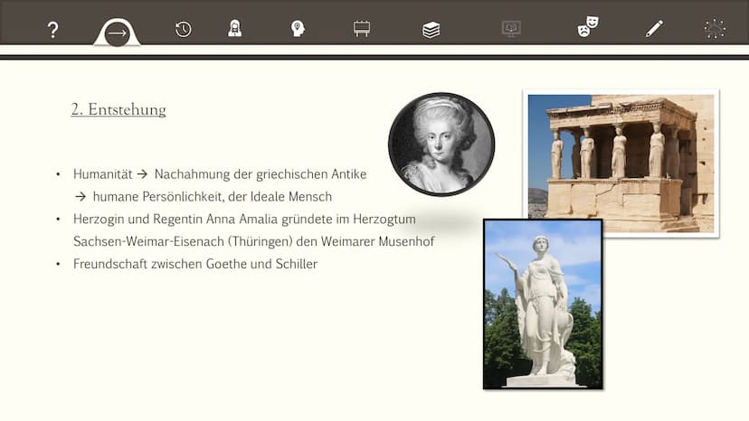 Begrenzungsbedarf und
Ausgleich der Extreme :
Die Epoche der Weimarer
Klassik (1786-1832) اوره
Begrenzungsbedarf und Ausgleich der Extreme :
