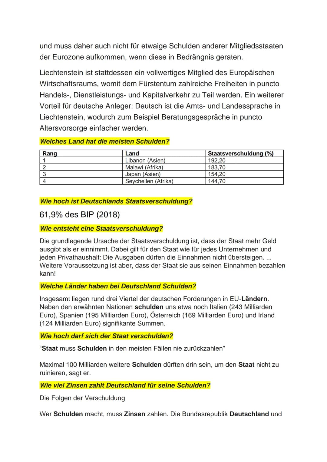 Wirtschaft
Staatsverschuldung
Was ist Staatsverschuldung einfach erklärt?
Die Schuldenquote, das ist das Verhältnis in dem die Schulden eine