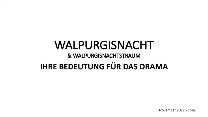 Know WALPURGISNACHT & WALPURGISNACHTSTRAUM: IHRE BEDEUTUNG FÜR DAS DRAMA thumbnail