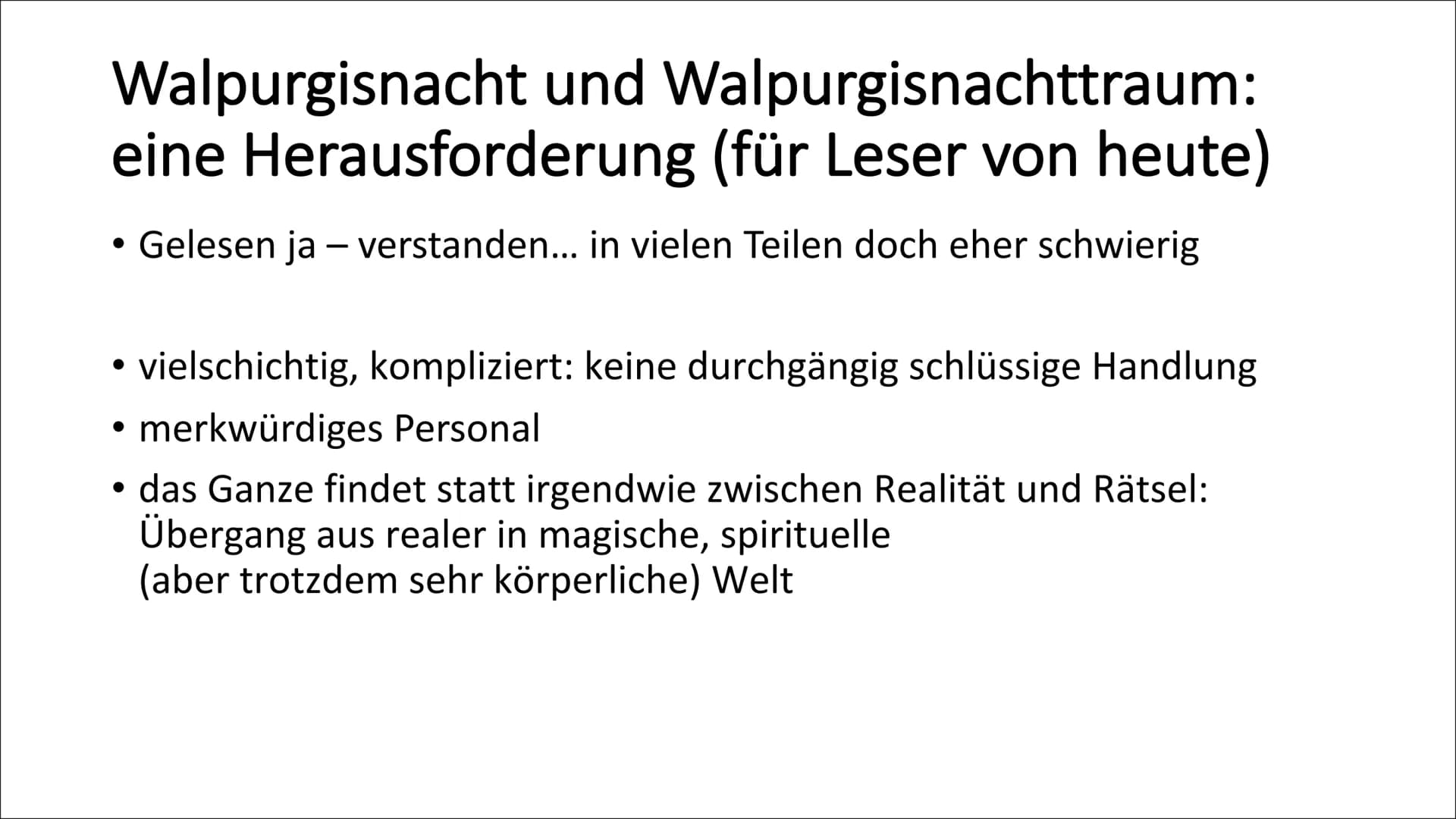 WALPURGISNACHT
& WALPURGISNACHTSTRAUM
IHRE BEDEUTUNG FÜR DAS DRAMA
November 2021 - Chris INHALT
• Walpurgisnacht & Walpurgisnachtstraum:
ein