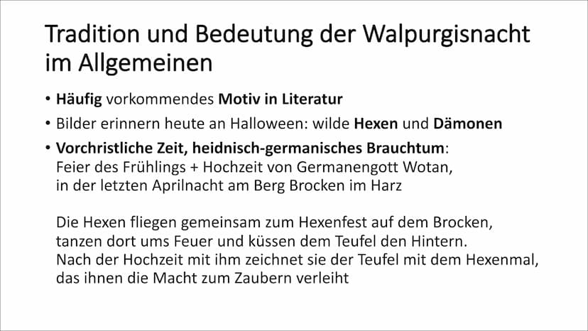 WALPURGISNACHT
& WALPURGISNACHTSTRAUM
IHRE BEDEUTUNG FÜR DAS DRAMA
November 2021 - Chris INHALT
• Walpurgisnacht & Walpurgisnachtstraum:
ein