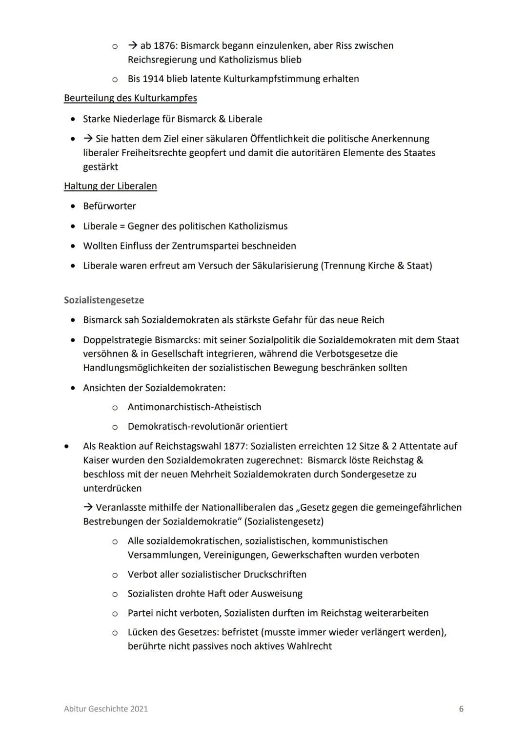 Abitur T1: Nation, Nationalismus & Reichsgründung im 19. Jahrhundert
INHALTSVERZEICHNIS
INHALTSVERZEICHNIS
BISMARCKS POLITISCHE BIOGRAFIE
BI