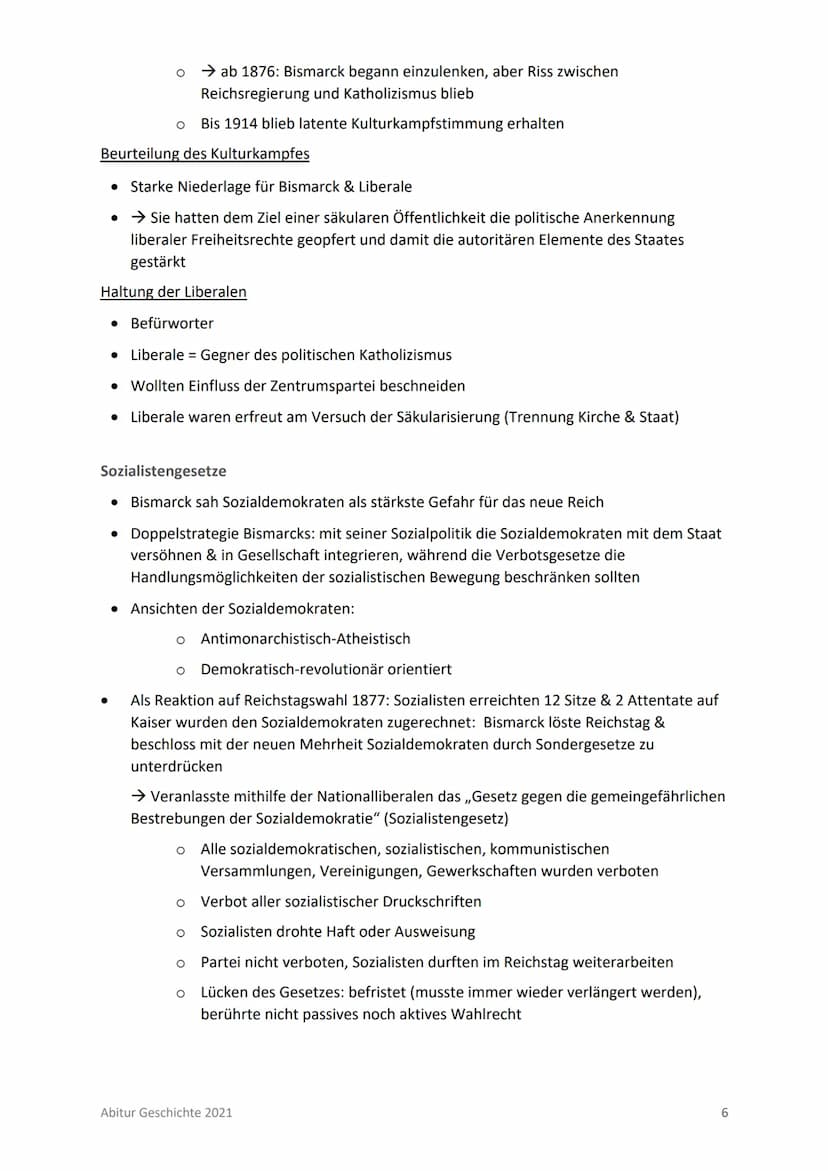 Abitur T1: Nation, Nationalismus & Reichsgründung im 19. Jahrhundert
INHALTSVERZEICHNIS
INHALTSVERZEICHNIS
BISMARCKS POLITISCHE BIOGRAFIE
BI