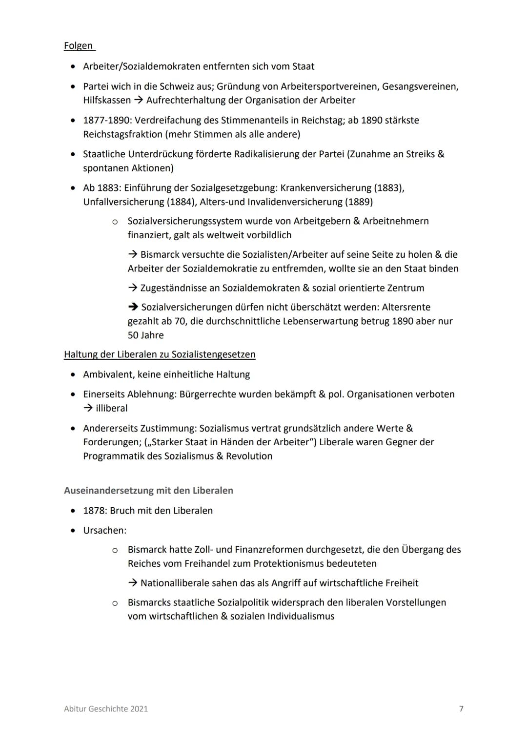 Abitur T1: Nation, Nationalismus & Reichsgründung im 19. Jahrhundert
INHALTSVERZEICHNIS
INHALTSVERZEICHNIS
BISMARCKS POLITISCHE BIOGRAFIE
BI