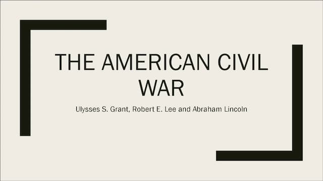 Know Civil war - a presentation thumbnail