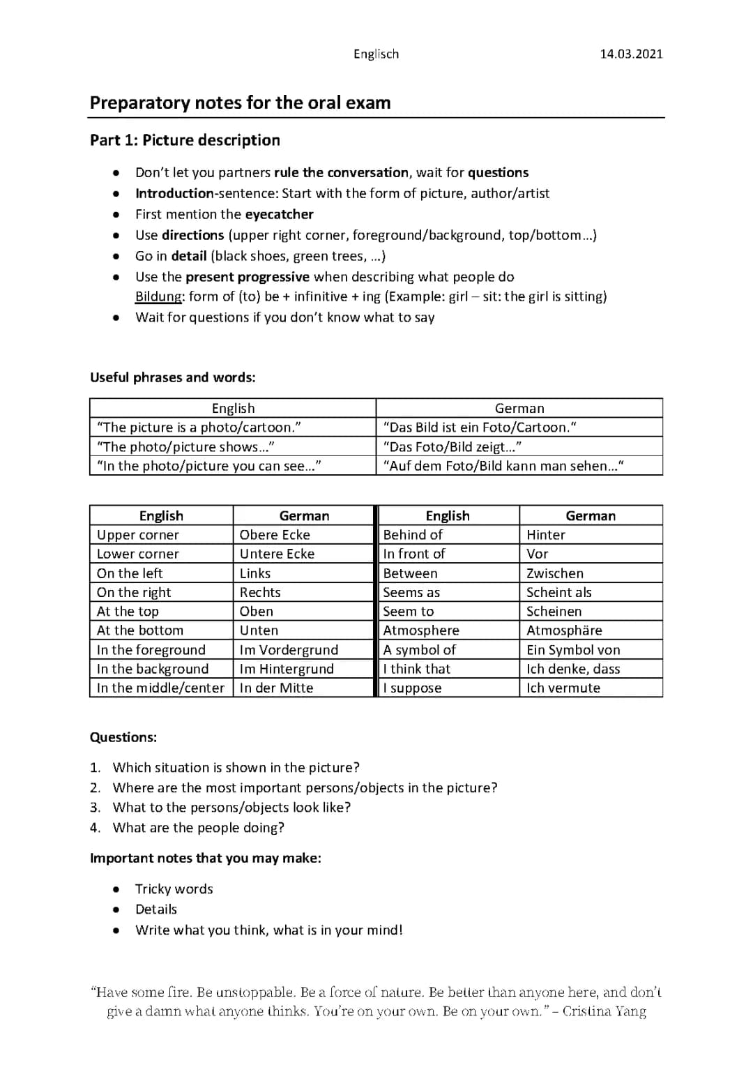 Mastering Your Oral Exam: Tips and Tricks for 10th Grade English