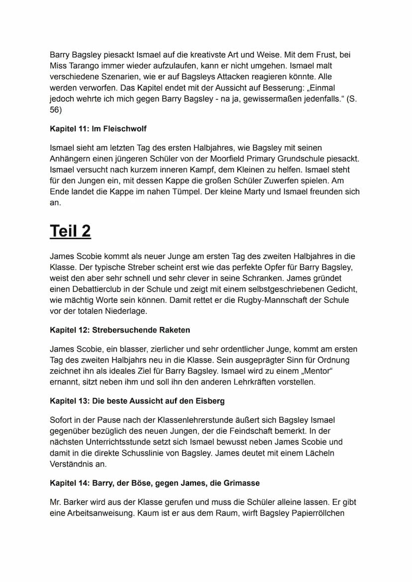 Nennt mich nicht Ismael
Inhaltsangabe/Zusammenfassung
2006 erschien der Jugendroman „Don't Call Me Ishmael!" des australischen Autors
Michae