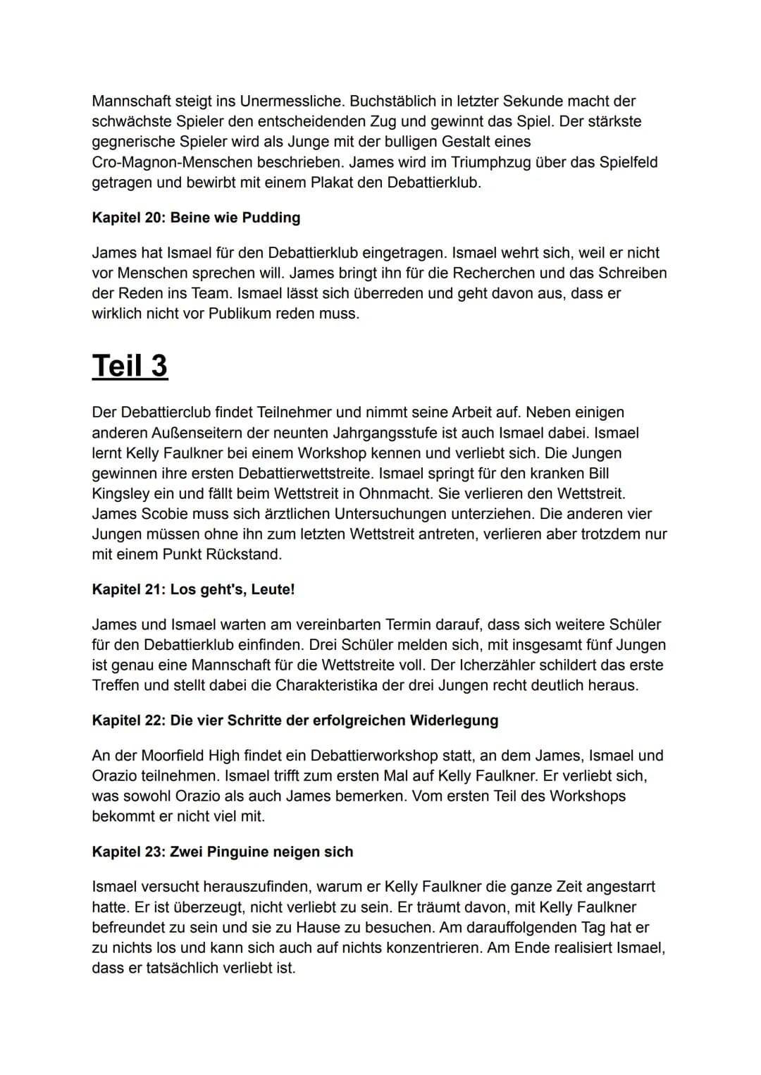 Nennt mich nicht Ismael
Inhaltsangabe/Zusammenfassung
2006 erschien der Jugendroman „Don't Call Me Ishmael!" des australischen Autors
Michae