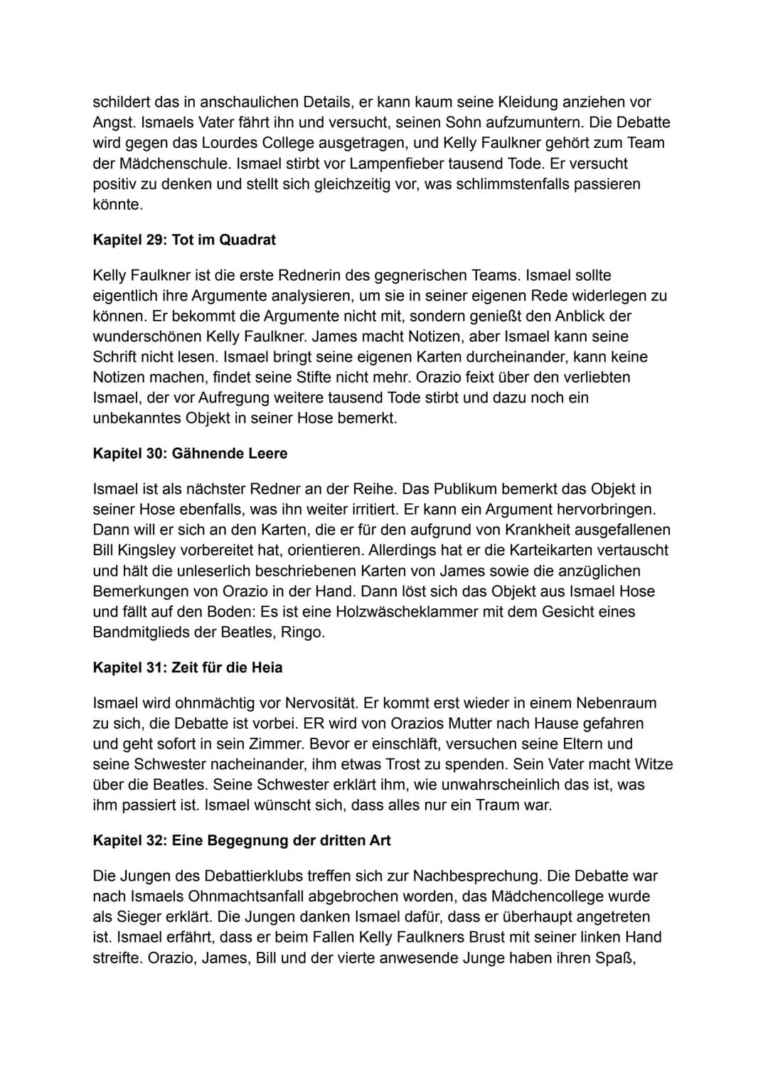 Nennt mich nicht Ismael
Inhaltsangabe/Zusammenfassung
2006 erschien der Jugendroman „Don't Call Me Ishmael!" des australischen Autors
Michae