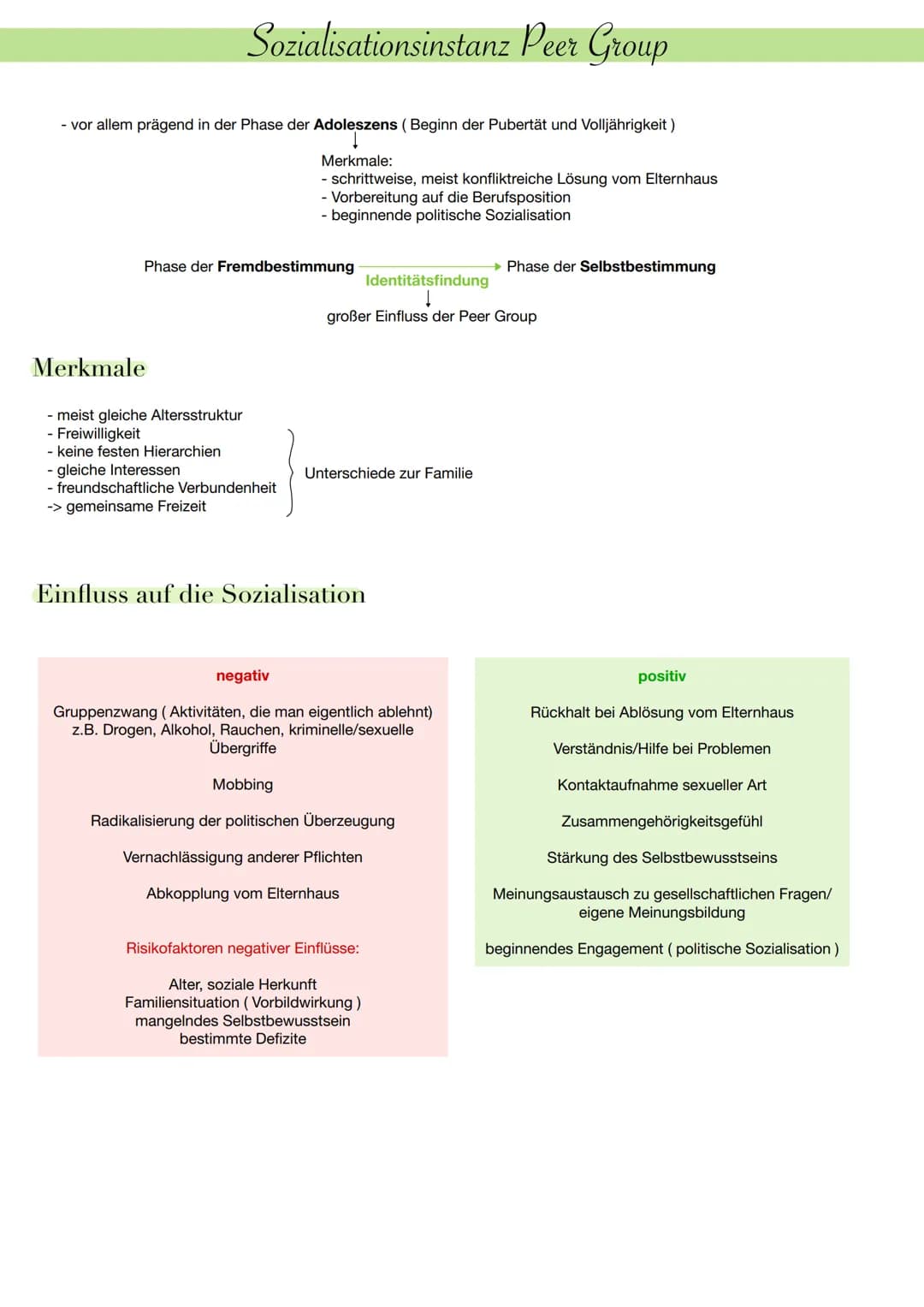Sozialisationsinstanz Familie
Definition
Familie
= alle Lebensformen, bei denen Kinder vorhanden sind
Lebensform
= relativ stabiles Beziehun