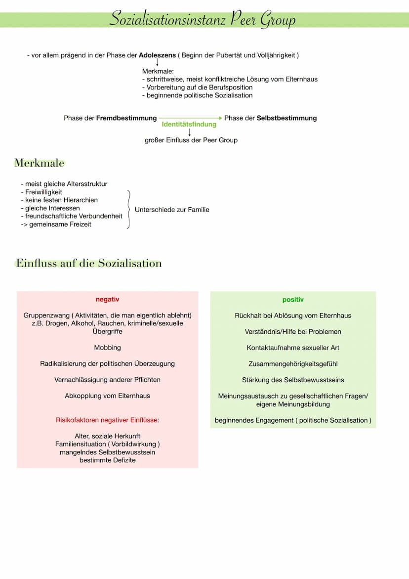 Sozialisationsinstanz Familie
Definition
Familie
= alle Lebensformen, bei denen Kinder vorhanden sind
Lebensform
= relativ stabiles Beziehun