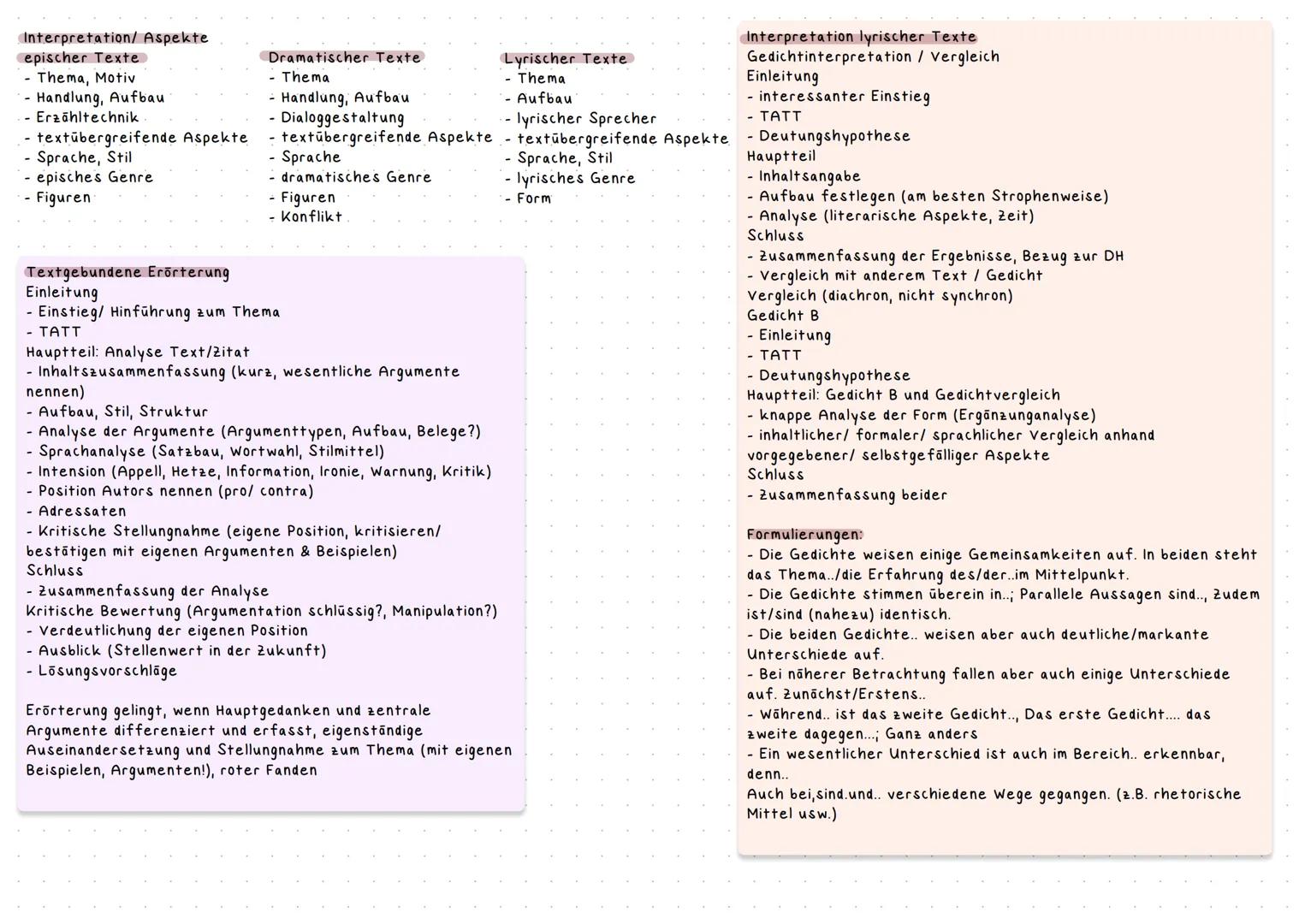 DEUTSCH
ABITUR
YEAR OF:
71
\//
2022
Lektüre S. 1-2
Epochen S. 3-4
Textsorten S. 5-8
Analyse /Erörterung / Interpretation S. 9-10
kafka S. 10