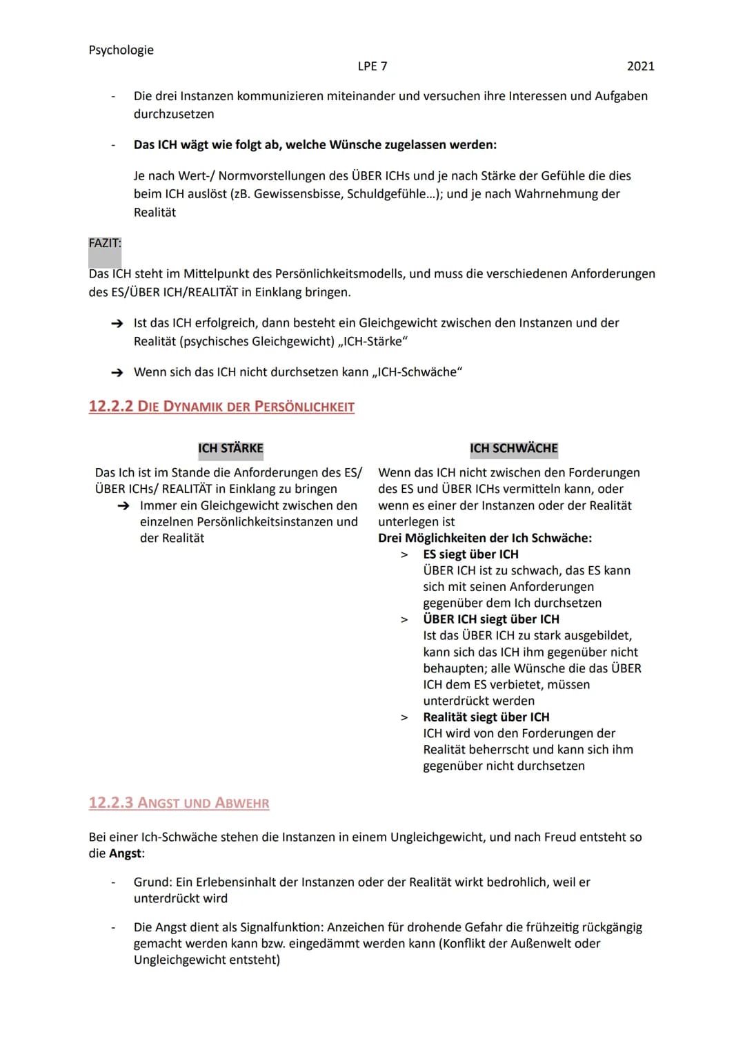 Psychologie
12.1 DIE GRUNDANNAHMEN DER PSYCHOANALYTISCHEN THEORIE
Die Psychoanalyse ist eine Hauptströmung der Psychologie, mit dem Vertrete