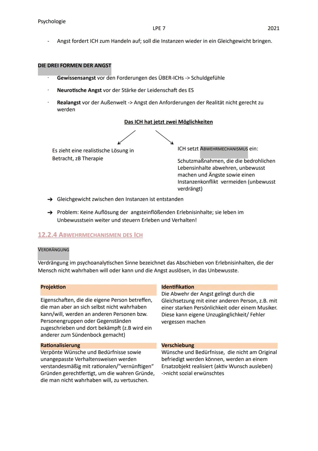 Psychologie
12.1 DIE GRUNDANNAHMEN DER PSYCHOANALYTISCHEN THEORIE
Die Psychoanalyse ist eine Hauptströmung der Psychologie, mit dem Vertrete