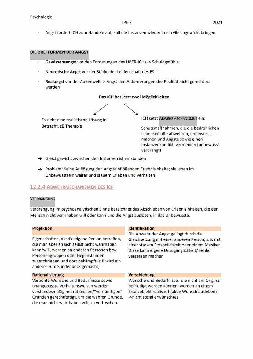 Psychologie
12.1 DIE GRUNDANNAHMEN DER PSYCHOANALYTISCHEN THEORIE
Die Psychoanalyse ist eine Hauptströmung der Psychologie, mit dem Vertrete