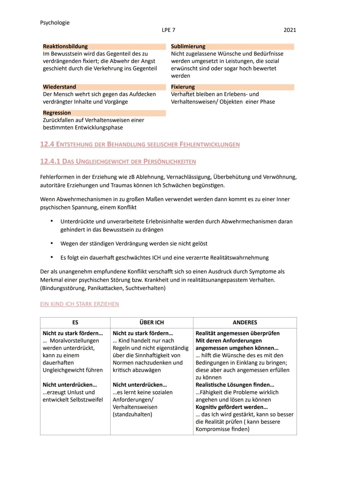 Psychologie
12.1 DIE GRUNDANNAHMEN DER PSYCHOANALYTISCHEN THEORIE
Die Psychoanalyse ist eine Hauptströmung der Psychologie, mit dem Vertrete
