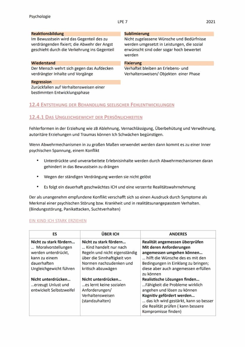 Psychologie
12.1 DIE GRUNDANNAHMEN DER PSYCHOANALYTISCHEN THEORIE
Die Psychoanalyse ist eine Hauptströmung der Psychologie, mit dem Vertrete
