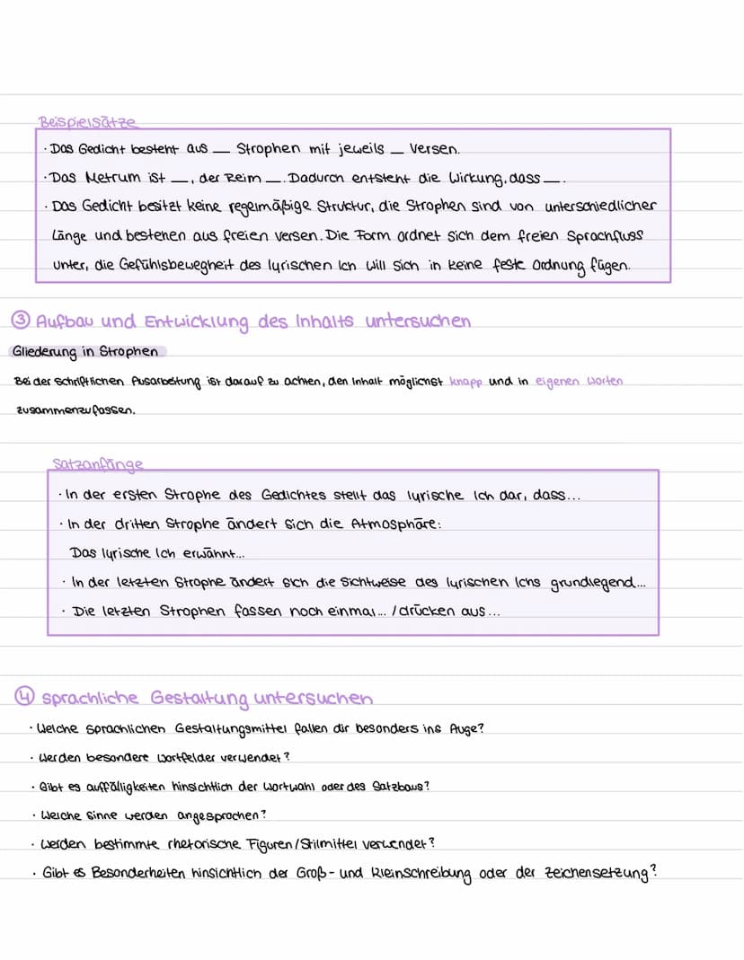 Gedicht sanalyse
Einleitungssatz
Erste Eindrücke
• Welche Stimmung?
• Welche Gedanken?
• Worum gent es thematisch?
• was verrät mir der Tite