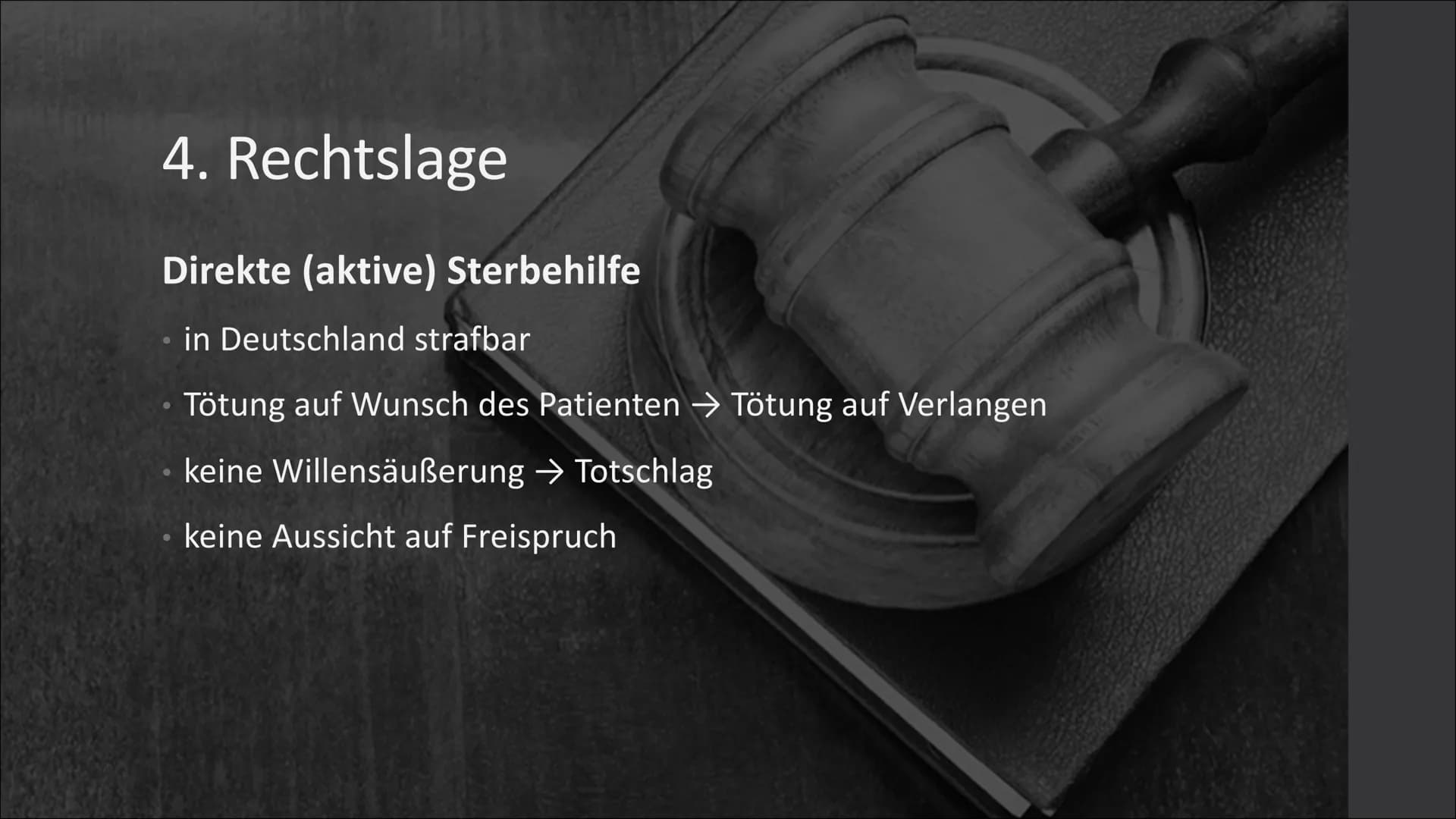 Sterbehilfe
Anita Sinkewitsch, re101 (ZIM) Gliederung
1.
Begriffserklärung Sterbehilfe
2. Formen der Sterbehilfe
3.
Patientenverfügung
4. Re