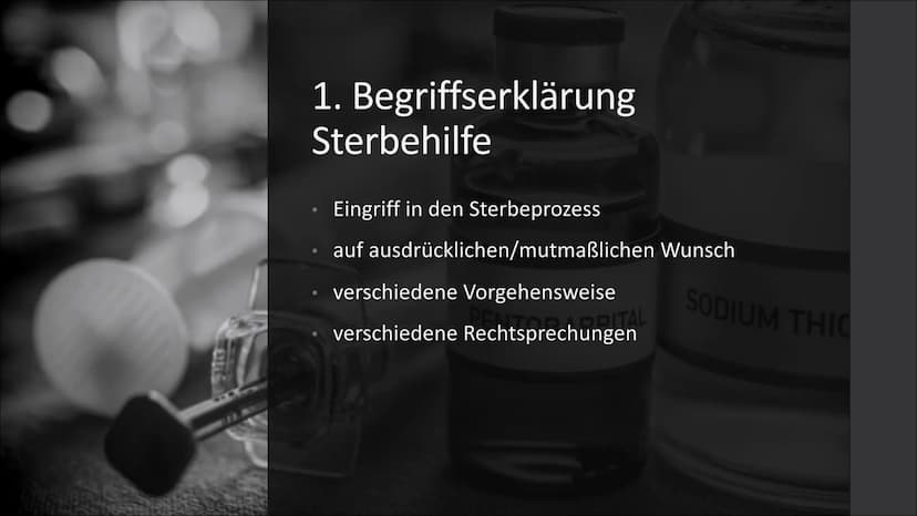 Sterbehilfe
Anita Sinkewitsch, re101 (ZIM) Gliederung
1.
Begriffserklärung Sterbehilfe
2. Formen der Sterbehilfe
3.
Patientenverfügung
4. Re