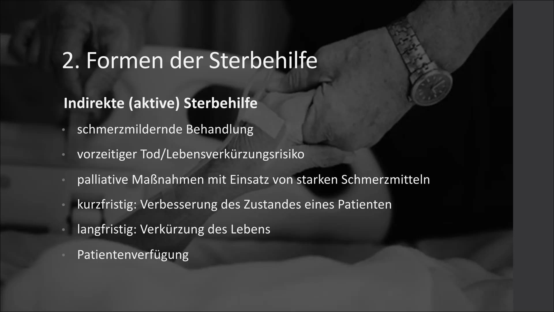 Sterbehilfe
Anita Sinkewitsch, re101 (ZIM) Gliederung
1.
Begriffserklärung Sterbehilfe
2. Formen der Sterbehilfe
3.
Patientenverfügung
4. Re
