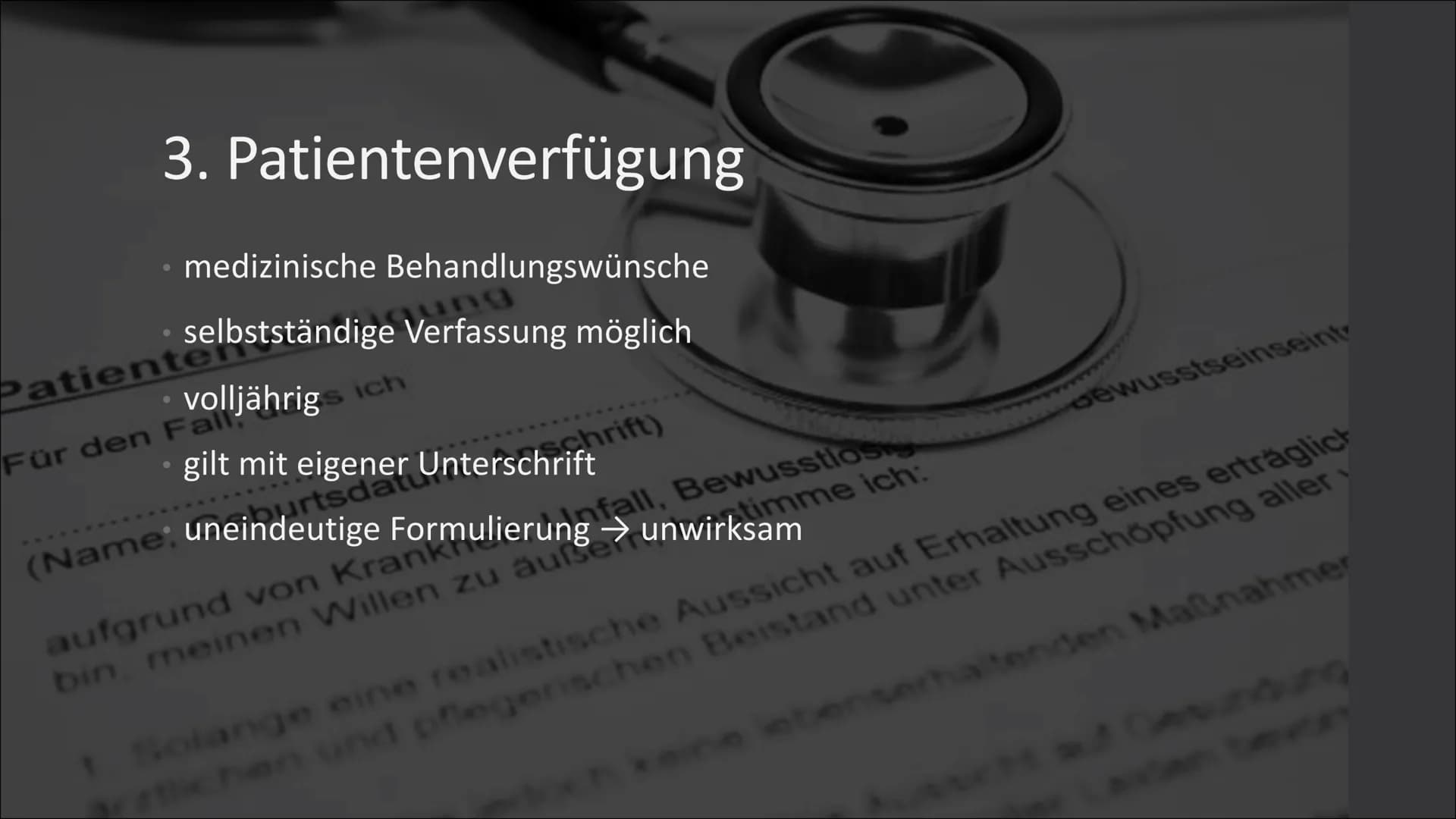 Sterbehilfe
Anita Sinkewitsch, re101 (ZIM) Gliederung
1.
Begriffserklärung Sterbehilfe
2. Formen der Sterbehilfe
3.
Patientenverfügung
4. Re