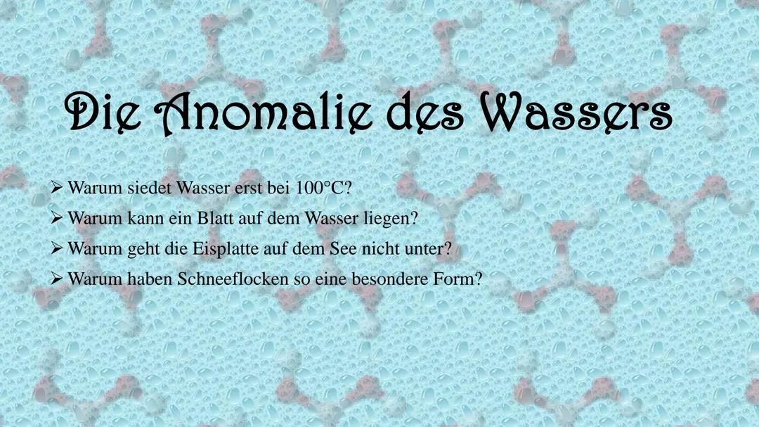 Die Anomalie des Wassers: Einfach erklärt für Kinder