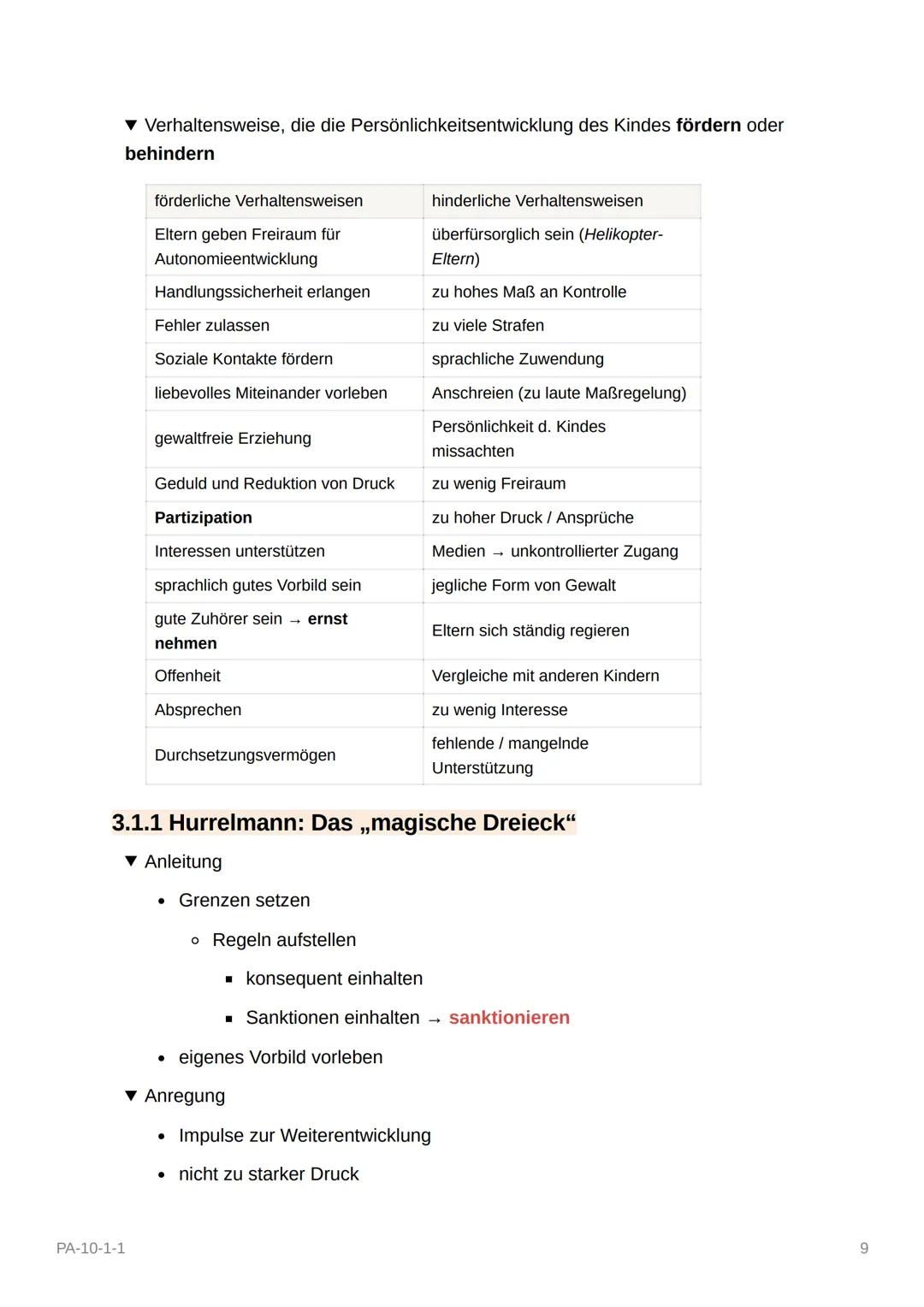 PA-10-1-1
1 Definitionen von Erziehung
1.1 Was ist Erziehung - Erklärungsversuche
1.2 Definitionen von Erziehung - Ergebnisse
1.3 Die gesell