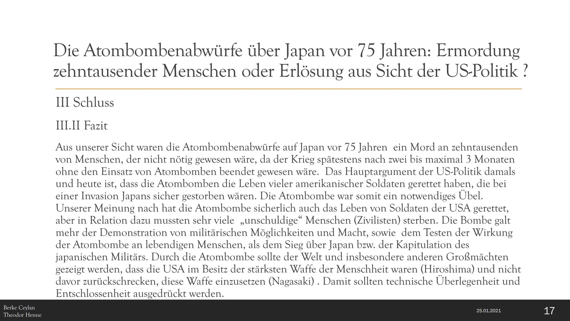M1:Atompilz von ,,Fat Man"(Grafik aus
Wikipedaia",9.8.1945)
Hiroshima und
Nagasaki
Die Atombombenabwürfe über Japan vor 75
Jahren:
Ermordung
