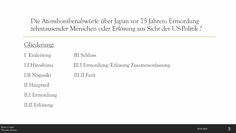 M1:Atompilz von ,,Fat Man"(Grafik aus
Wikipedaia",9.8.1945)
Hiroshima und
Nagasaki
Die Atombombenabwürfe über Japan vor 75
Jahren:
Ermordung