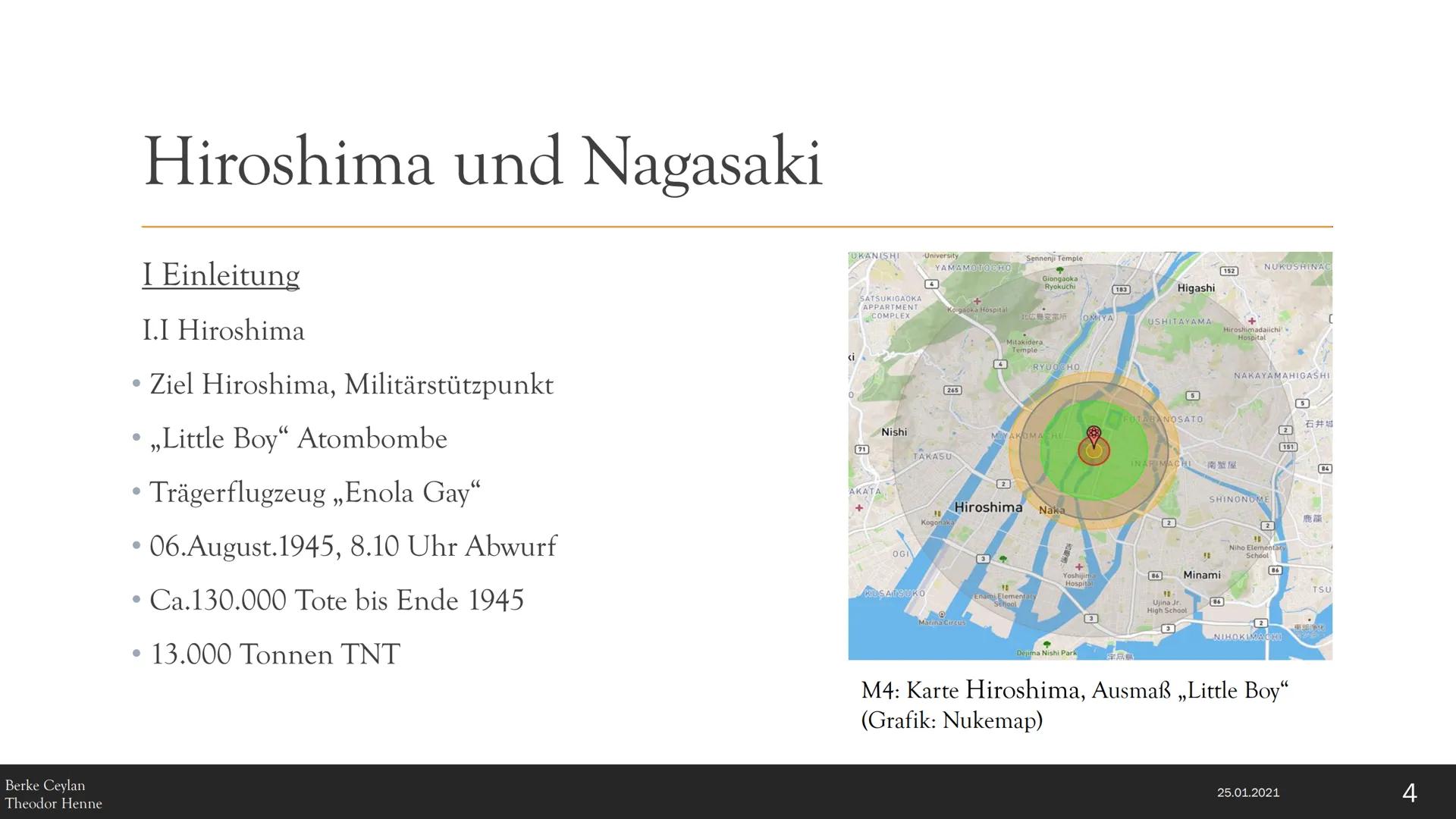 M1:Atompilz von ,,Fat Man"(Grafik aus
Wikipedaia",9.8.1945)
Hiroshima und
Nagasaki
Die Atombombenabwürfe über Japan vor 75
Jahren:
Ermordung